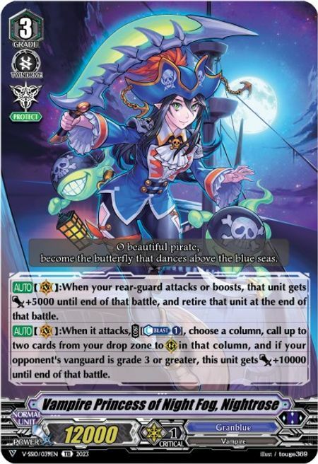 Vampire Princess of Night Fog, Nightrose [V Format] Card Front