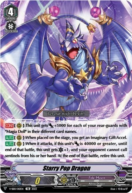 Starry Pop Dragon [V Format] Card Front