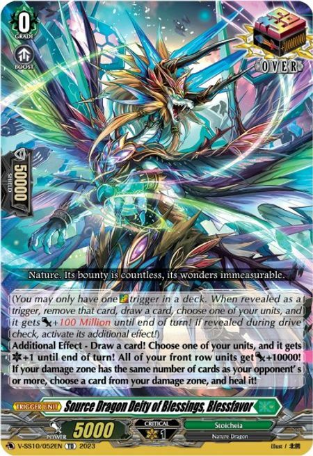 Source Dragon Deity of Blessings, Blessfavor Card Front