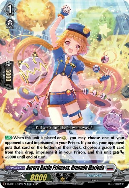 Aurora Battle Princess, Grenade Marieda Card Front