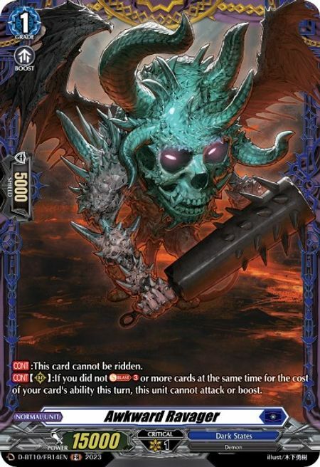 Awkward Ravager Card Front