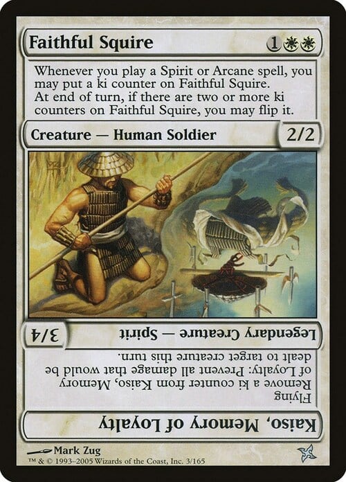 Faithful Squire // Kaiso, Memory of Loyalty Card Front