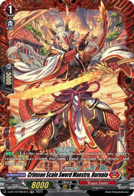 Crimson Scale Sword Maestro, Burnaia Card Front