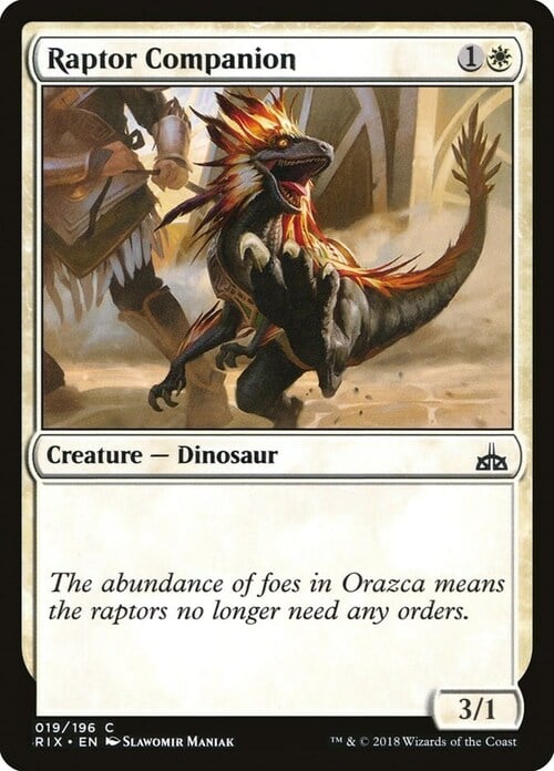 Raptor Companion Card Front