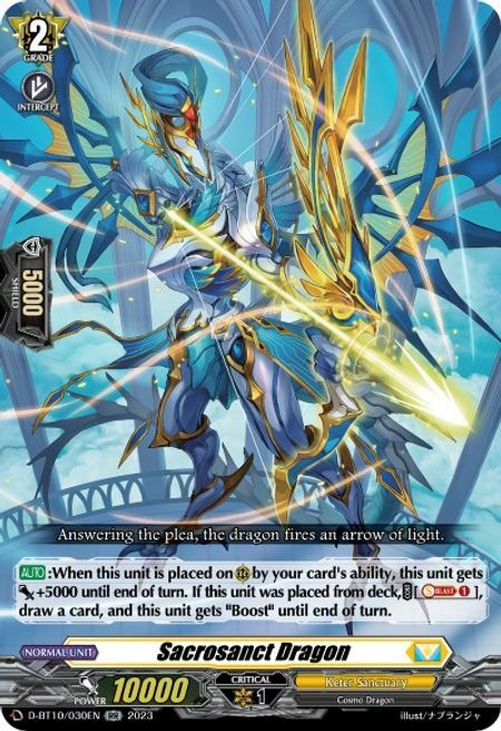 Sacrosanct Dragon Card Front