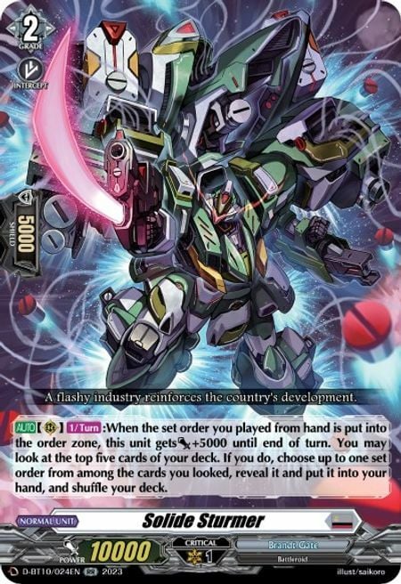 Solide Sturmer Card Front