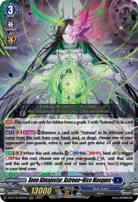 Xeno Almajestar, Astroea=Bico Masques Card Front