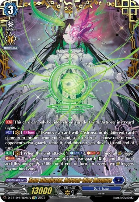 Xeno Almajestar, Astroea=Bico Masques Card Front