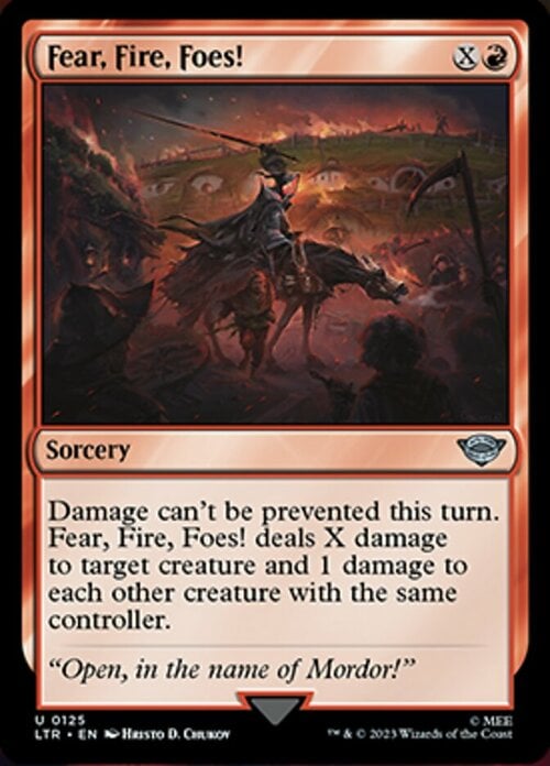 Fear, Fire, Foes! Card Front