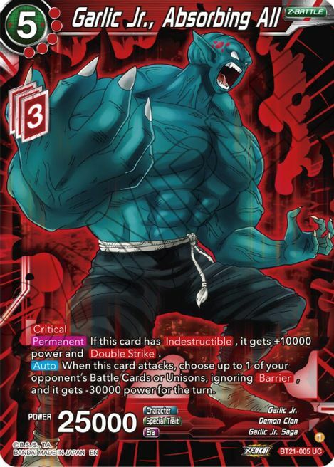 Garlic Jr., Absorbing All Card Front