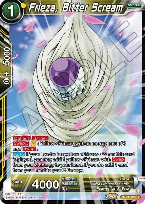 Frieza, Bitter Scream Card Front