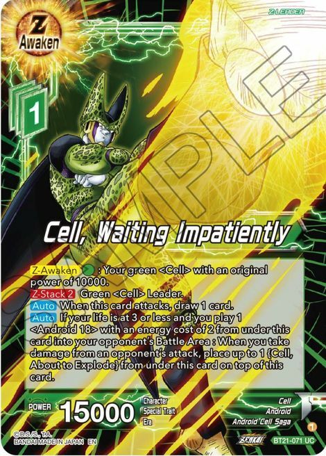 Cell, Waiting Impatiently Card Front