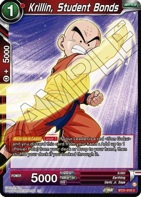 Krillin, Student Bonds Card Front