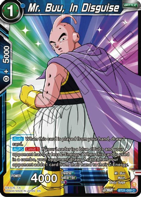Mr. Buu, In Disguise Card Front