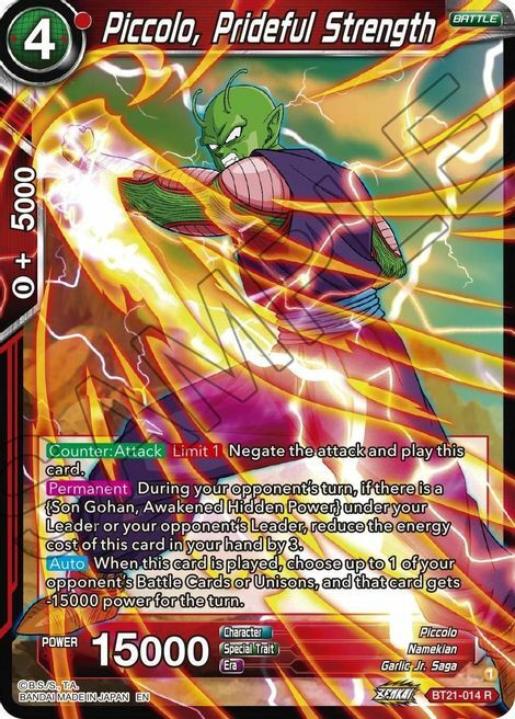Piccolo, Prideful Strength Card Front