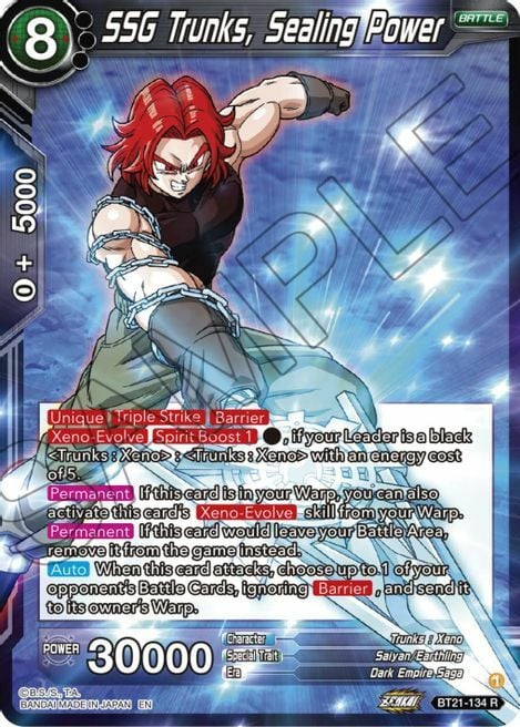 SSG Trunks, Sealing Power Card Front