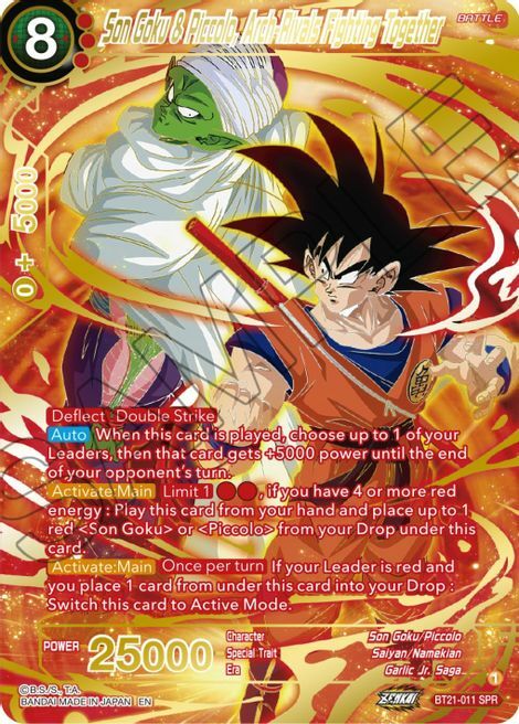 Son Goku & Piccolo, Arch Rivals Fighting Together Frente