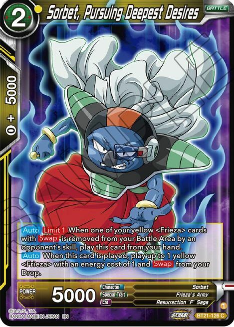 Sorbet, Pursuing Deepest Desires Card Front