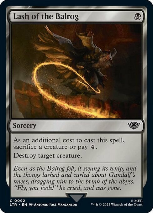 Lash of the Balrog Card Front
