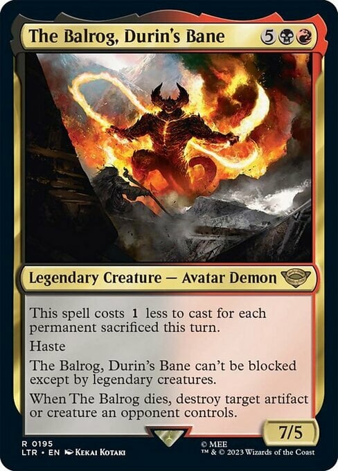 The Balrog, Durin's Bane Card Front