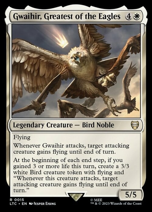Gwaihir, la más grande de las águilas Frente