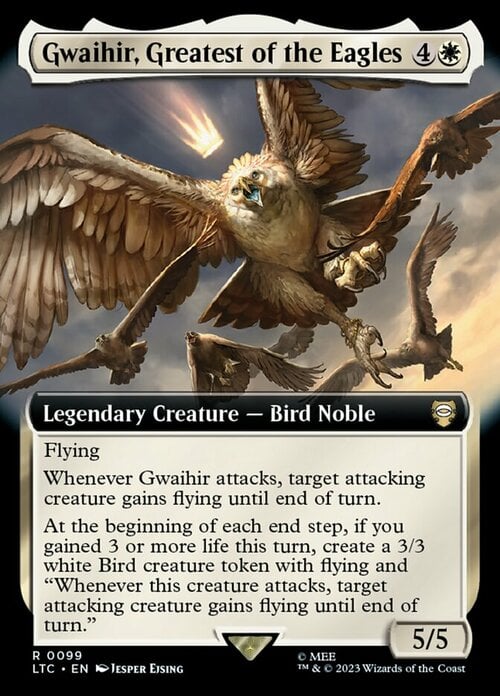 Gwaihir, la más grande de las águilas Frente