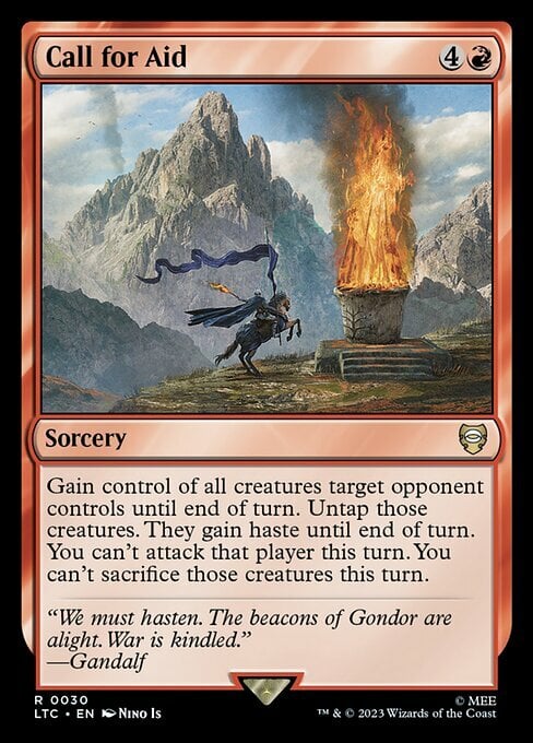 Call for Aid Card Front