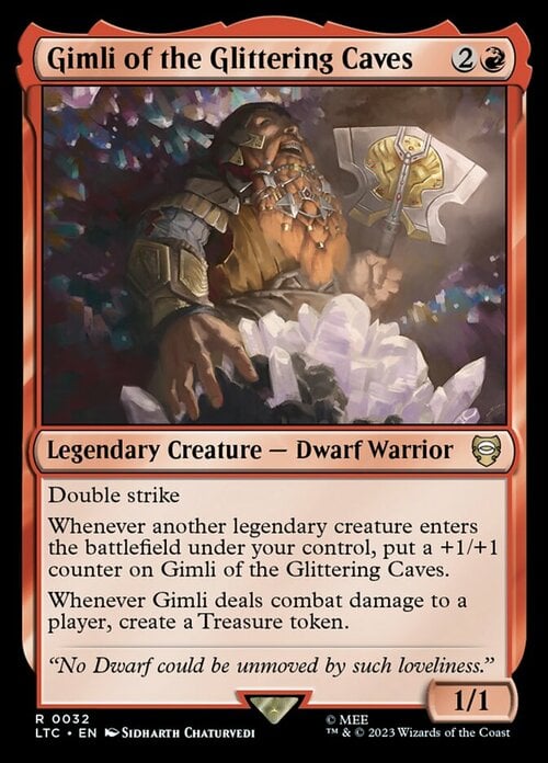 Gimli of the Glittering Caves Card Front