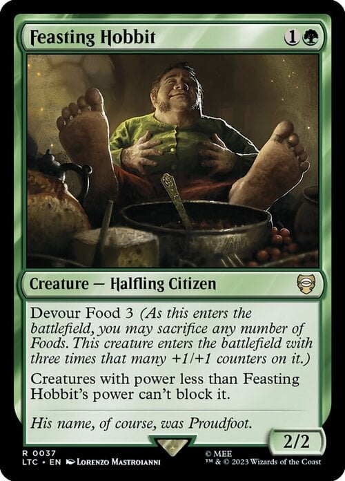 Feasting Hobbit Card Front