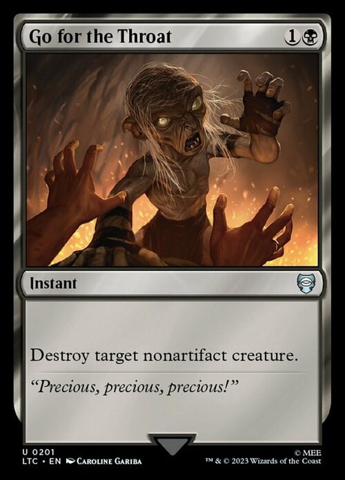 Go for the Throat Card Front