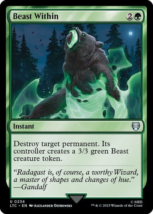 Beast Within Card Front