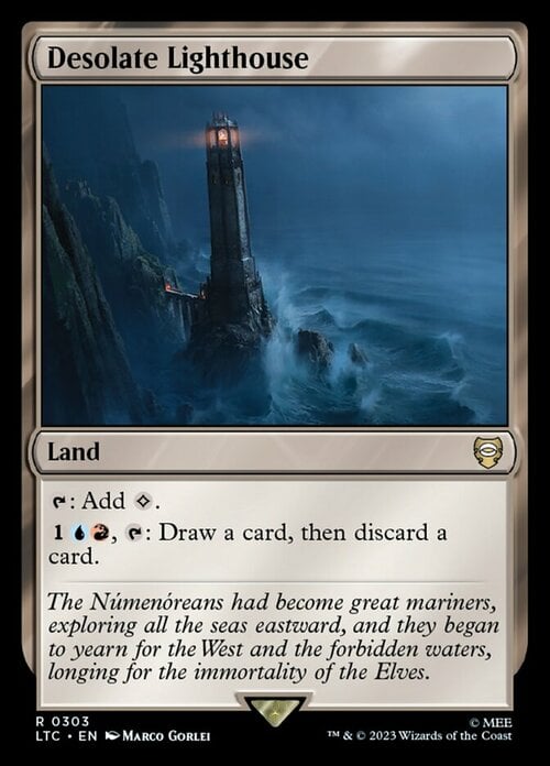 Desolate Lighthouse Card Front