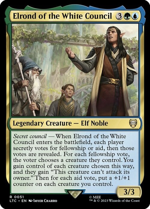 Elrond del Bianco Consiglio Card Front