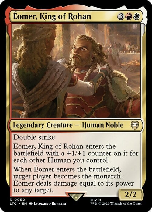 Éomer, rey de Rohan Frente