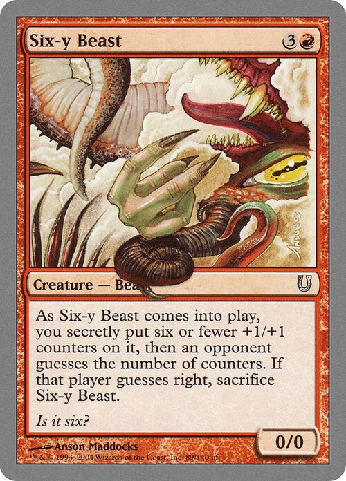 Six-y Beast Card Front