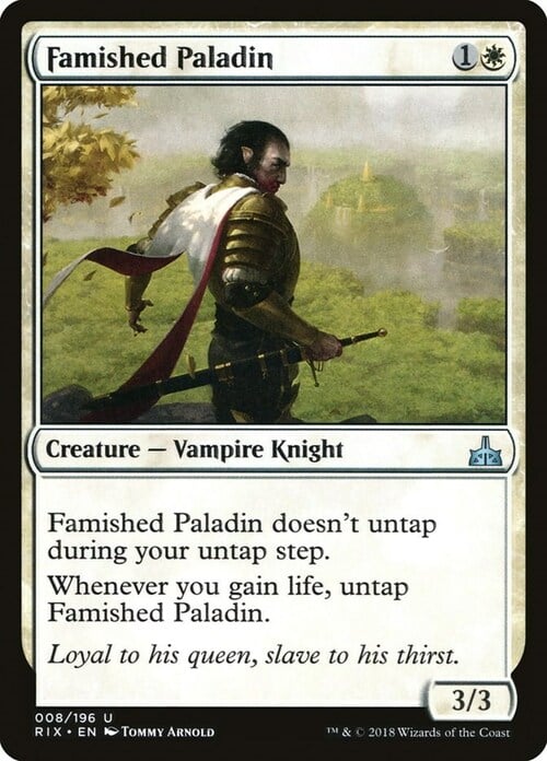Famished Paladin Card Front