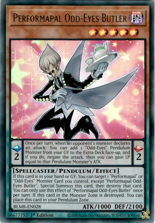 Performapal Odd-Eyes Butler Card Front