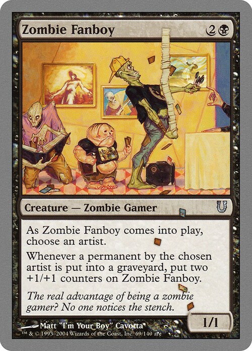 Zombie Fanboy Card Front