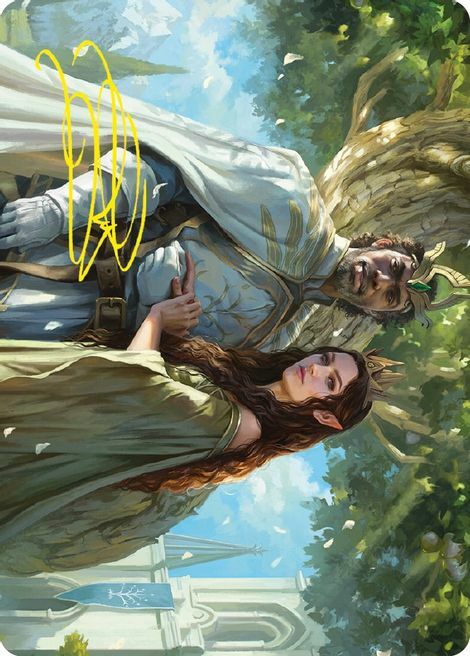 Art Series: Aragorn and Arwen, Wed Card Front