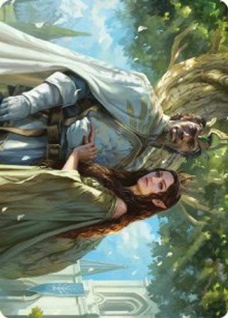 Art Series: Aragorn and Arwen, Wed Card Front
