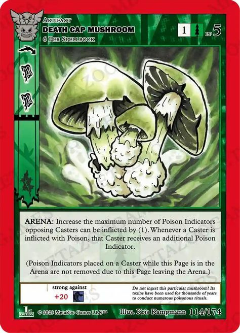 Death Cap Mushroom Card Front