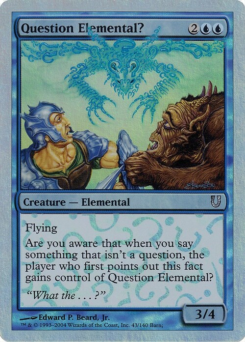 Question Elemental? Card Front