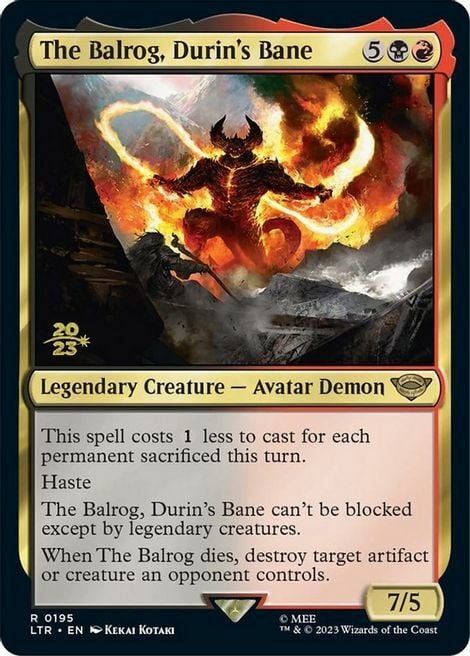 The Balrog, Durin's Bane Card Front