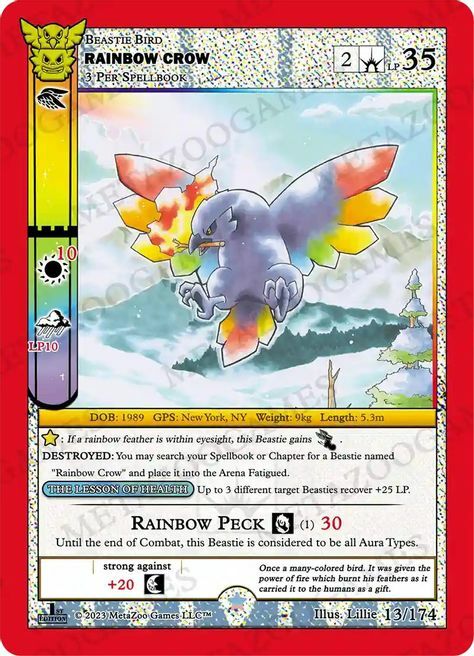 Rainbow Crow Card Front