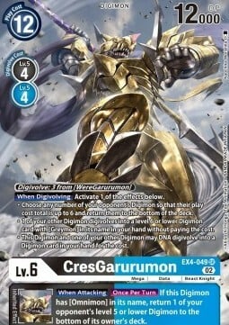 CresGarurumon Card Front