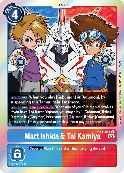 Matt Ishida & Tai Kamiya Card Front