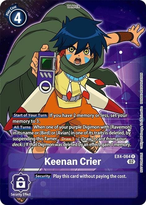 Keenan Crier Card Front