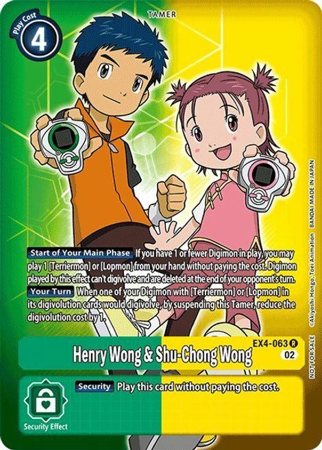 Henry Wong & Shu-Chong Wong Card Front