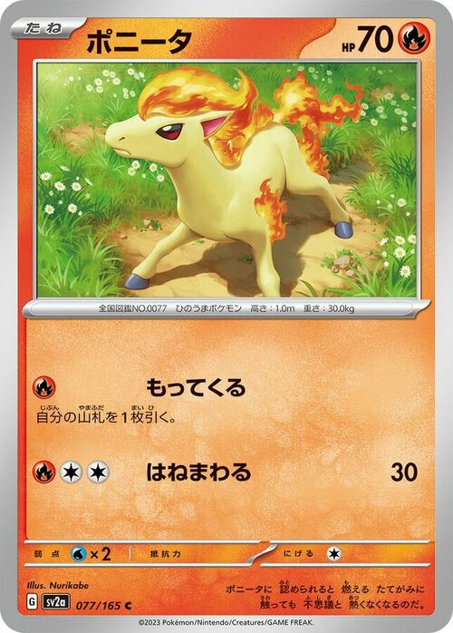 Ponyta Card Front