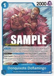 Donquixote Doflamingo · Super Pre-Release Stamp OP02-056
